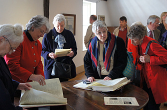 Group visiting Johnson's Garret